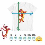 Fashion, accesorii si bijuterii - Barbati - Imbracaminte - Tricouri si bluze barbati - Tricou Barbati Mulan Mushu Dragon, alb, marime 3XL - Infinity.ro