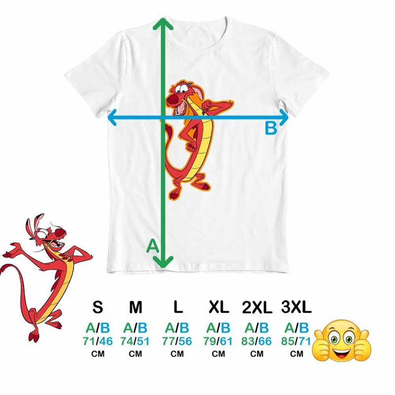 Fashion, accesorii si bijuterii - Barbati - Imbracaminte - Tricouri si bluze barbati - Tricou Barbati Mulan Mushu Dragon, alb, marime 3XL - Infinity.ro