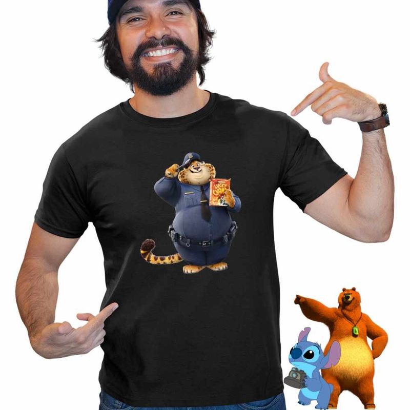 Fashion, accesorii si bijuterii - Barbati - Imbracaminte - Tricouri si bluze barbati - Tricou Barbati Zootopia Gheruta Tigru Politist, negru, marime S - Infinity.ro