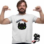 Fashion, accesorii si bijuterii - Barbati - Imbracaminte - Tricouri si bluze barbati - Tricou Barbati Night Fury How to train your dragon, alb, marime 2XL - Infinity.ro