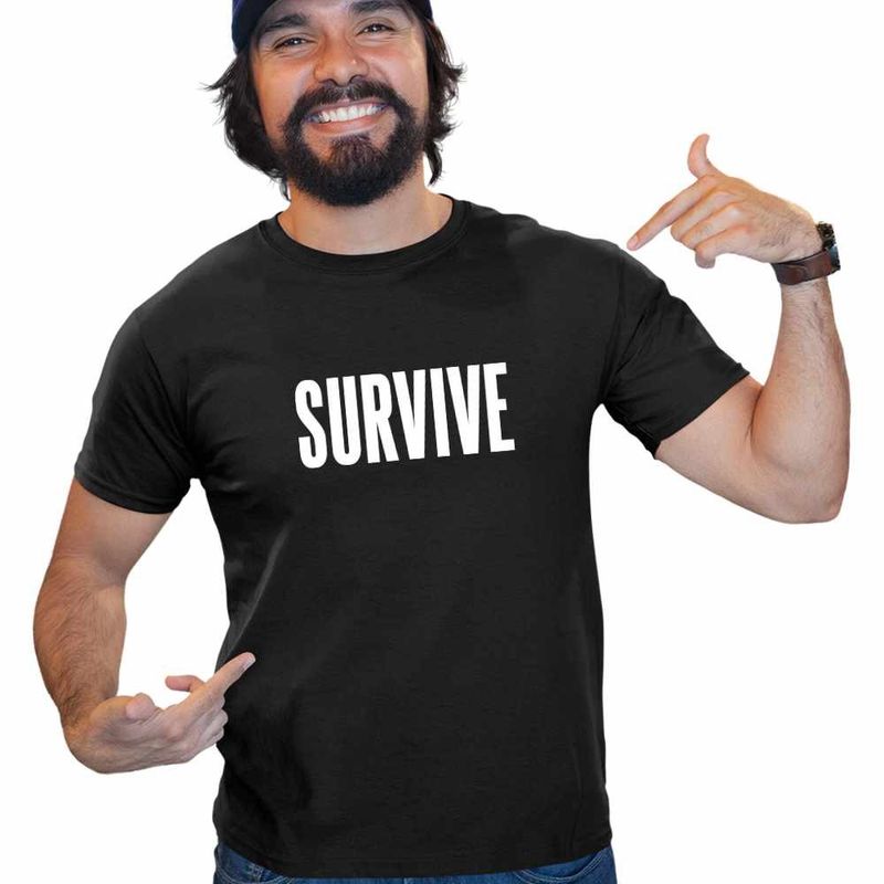 Fashion, accesorii si bijuterii - Barbati - Imbracaminte - Tricouri si bluze barbati - Tricou Barbati Lewis Capaldi Survive, negru, marime XL - Infinity.ro