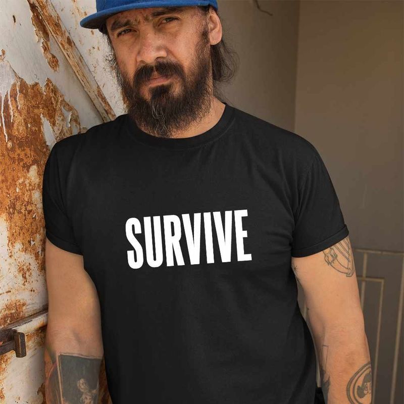 Fashion, accesorii si bijuterii - Barbati - Imbracaminte - Tricouri si bluze barbati - Tricou Barbati Lewis Capaldi Survive, negru, marime XL - Infinity.ro