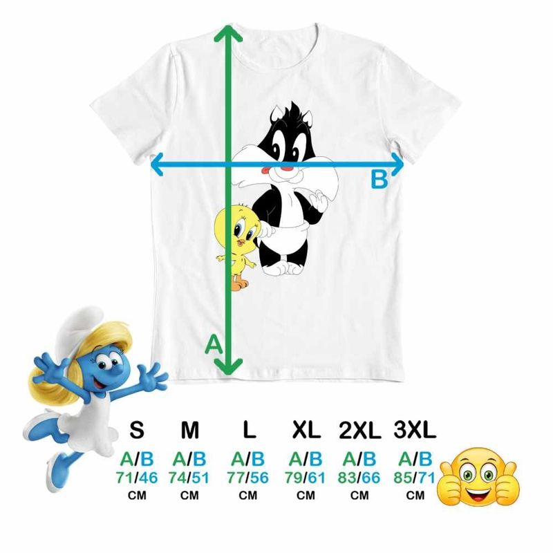 Fashion, accesorii si bijuterii - Barbati - Imbracaminte - Tricouri si bluze barbati - Tricou Barbati Tweety Sylvester Scutec, alb, marime S - Infinity.ro