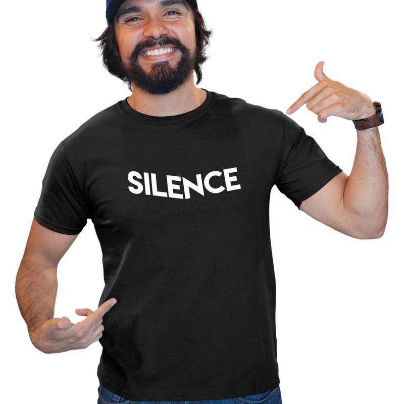 Fashion, accesorii si bijuterii - Barbati - Imbracaminte - Tricouri si bluze barbati - Tricou Barbati Marshmello Silence, negru, marime 2XL - Infinity.ro