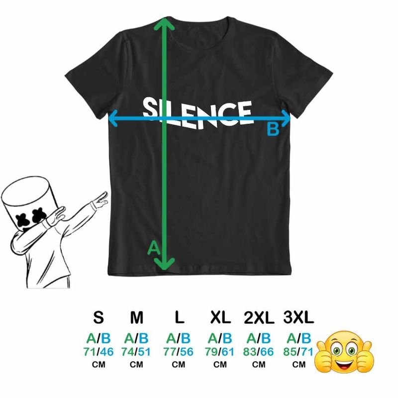 Fashion, accesorii si bijuterii - Barbati - Imbracaminte - Tricouri si bluze barbati - Tricou Barbati Marshmello Silence, negru, marime 2XL - Infinity.ro