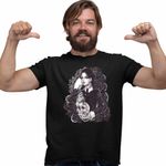 Fashion, accesorii si bijuterii - Barbati - Imbracaminte - Tricouri si bluze barbati - Tricou Barbati Familia Addams Wednesday Craniu Cutit Shakespeare Horror, negru, marime M - Infinity.ro