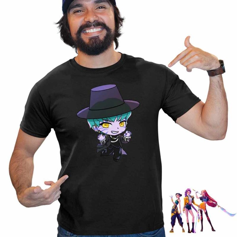 Fashion, accesorii si bijuterii - Barbati - Imbracaminte - Tricouri si bluze barbati - Tricou Barbati Huntrix Demon Legende Saja Boys Jinu Kpop, negru, marime XL - Infinity.ro