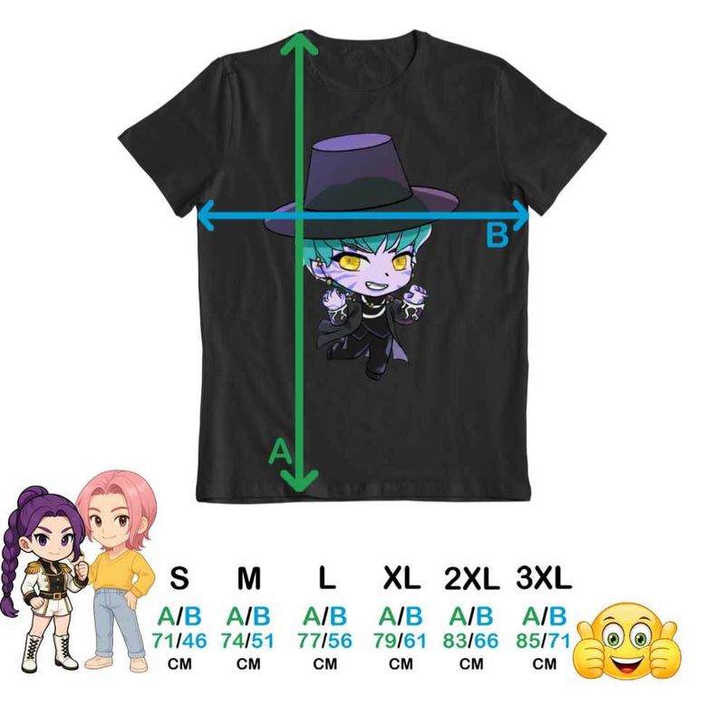 Fashion, accesorii si bijuterii - Barbati - Imbracaminte - Tricouri si bluze barbati - Tricou Barbati Huntrix Demon Legende Saja Boys Jinu Kpop, negru, marime XL - Infinity.ro