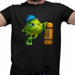 Fashion, accesorii si bijuterii - Barbati - Imbracaminte - Tricouri si bluze barbati - Tricou Barbati Monsters Mike, negru, marime S - Infinity.ro