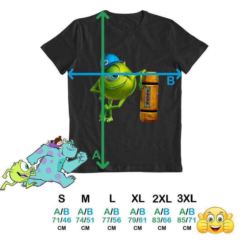 Fashion, accesorii si bijuterii - Barbati - Imbracaminte - Tricouri si bluze barbati - Tricou Barbati Monsters Mike, negru, marime S - Infinity.ro