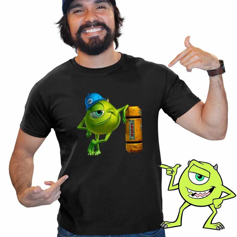 Fashion, accesorii si bijuterii - Barbati - Imbracaminte - Tricouri si bluze barbati - Tricou Barbati Monsters Mike, negru, marime S - Infinity.ro