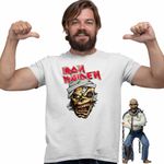 Fashion, accesorii si bijuterii - Barbati - Imbracaminte - Tricouri si bluze barbati - Tricou Barbati Iron Maiden Mummy Heavy Metal, alb, marime S - Infinity.ro