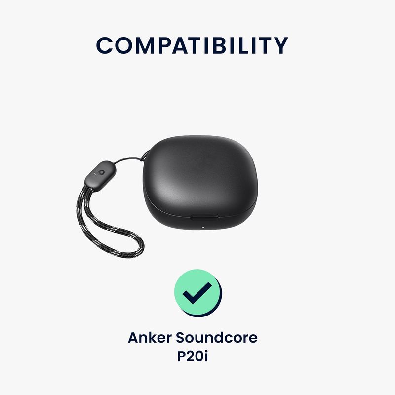 Laptop, Telefoane si Tablete - Wearables si gadgeturi - Wearables - Accesorii wearables - Husa casti Kwmobile pentru Anker Soundcore P20i, protectie la zgarieturi, Silicon, negru - Infinity.ro