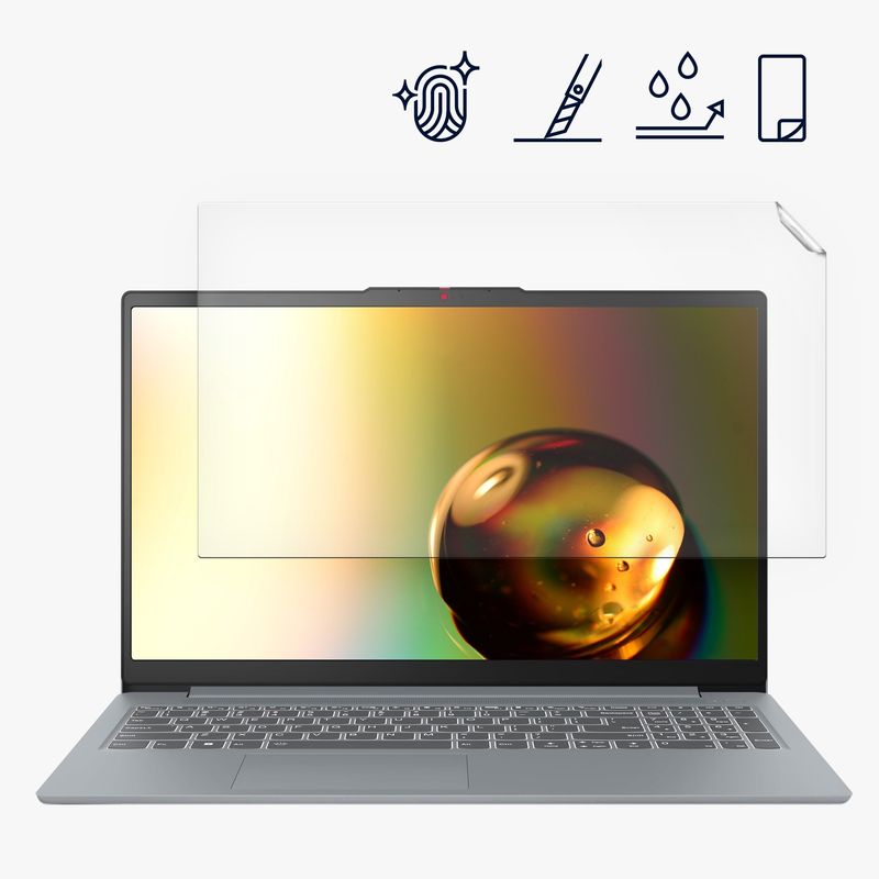 Laptop, Telefoane si Tablete - Laptopuri si accesorii - Piese laptop - Folii protectie si autocolante laptop - Folie de protectie Kwmobile pentru Lenovo IdeaPad Slim 3i 15.6 inch, aplicare fara bule, PET, transparent - Infinity.ro