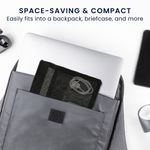 PC, gaming si accesorii - Retelistica - Cabluri si accesorii - Geanta organizatoare cabluri Kwmobile, compartimente, fermoar, textil, negru - Infinity.ro