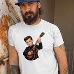 Fashion, accesorii si bijuterii - Barbati - Imbracaminte - Tricouri si bluze barbati - Tricou Barbati Chris Isaak Guitar, alb, marime L - Infinity.ro