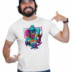 Fashion, accesorii si bijuterii - Barbati - Imbracaminte - Tricouri si bluze barbati - Tricou Barbati Six Seven Baseball Monkey 67 Meme, alb, marime S - Infinity.ro