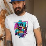 Fashion, accesorii si bijuterii - Barbati - Imbracaminte - Tricouri si bluze barbati - Tricou Barbati Six Seven Baseball Monkey 67 Meme, alb, marime S - Infinity.ro