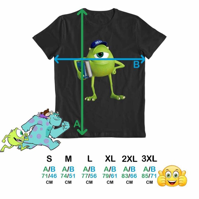 Fashion, accesorii si bijuterii - Barbati - Imbracaminte - Tricouri si bluze barbati - Tricou Barbati Mike Monsters University, negru, marime S - Infinity.ro