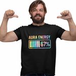 Fashion, accesorii si bijuterii - Barbati - Imbracaminte - Tricouri si bluze barbati - Tricou Barbati Six Seven Aura Energy 67, negru, marime M - Infinity.ro