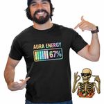 Fashion, accesorii si bijuterii - Barbati - Imbracaminte - Tricouri si bluze barbati - Tricou Barbati Six Seven Aura Energy 67, negru, marime M - Infinity.ro