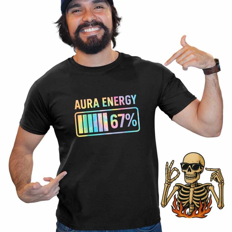 Fashion, accesorii si bijuterii - Barbati - Imbracaminte - Tricouri si bluze barbati - Tricou Barbati Six Seven Aura Energy 67, negru, marime M - Infinity.ro