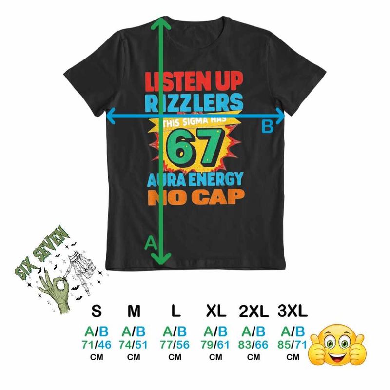 Fashion, accesorii si bijuterii - Barbati - Imbracaminte - Tricouri si bluze barbati - Tricou Barbati Six Seven Listen Up Rizzlers 67, negru, marime XL - Infinity.ro