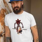 Fashion, accesorii si bijuterii - Barbati - Imbracaminte - Tricouri si bluze barbati - Tricou Barbati Avatar Stranger Things Demogorgon Upside Down, alb, marime 2XL - Infinity.ro