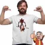 Fashion, accesorii si bijuterii - Barbati - Imbracaminte - Tricouri si bluze barbati - Tricou Barbati Avatar Stranger Things Demogorgon Upside Down, alb, marime 2XL - Infinity.ro