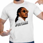 Fashion, accesorii si bijuterii - Barbati - Imbracaminte - Tricouri si bluze barbati - Tricou Barbati Future Rapper Trap Music, alb, marime L - Infinity.ro
