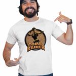 Fashion, accesorii si bijuterii - Barbati - Imbracaminte - Tricouri si bluze barbati - Tricou Barbati Tomb Raider Arheolog Egipt Lara Croft Soldat, alb, marime M - Infinity.ro