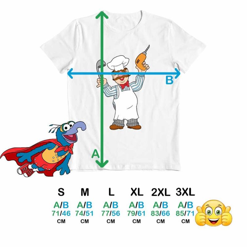 Fashion, accesorii si bijuterii - Barbati - Imbracaminte - Tricouri si bluze barbati - Tricou Barbati The Muppets Swedish Chef, alb, marime M - Infinity.ro
