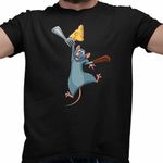 Fashion, accesorii si bijuterii - Barbati - Imbracaminte - Tricouri si bluze barbati - Tricou Barbati Ratatouille Remy Bucatarie, negru, marime 3XL - Infinity.ro