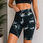 Sport si Outdoor - Echipament Sportiv - Imbracaminte sport - Colanti sport - Colanti Sport Biker Tie-Dye Negru pentru Femei - Infinity.ro