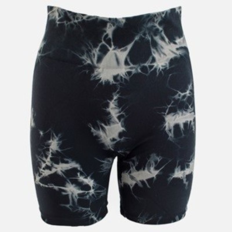 Sport si Outdoor - Echipament Sportiv - Imbracaminte sport - Colanti sport - Colanti Sport Biker Tie-Dye Negru pentru Femei - Infinity.ro