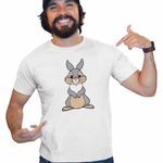 Fashion, accesorii si bijuterii - Barbati - Imbracaminte - Tricouri si bluze barbati - Tricou Barbati Iepuras Thumper Bambi Dragut, alb, marime XL - Infinity.ro