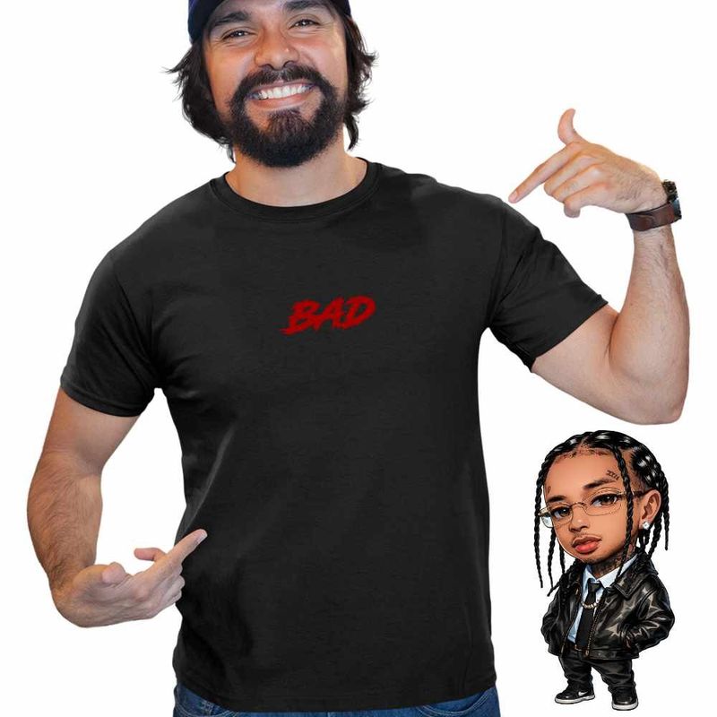 Fashion, accesorii si bijuterii - Barbati - Imbracaminte - Tricouri si bluze barbati - Tricou Barbati Ski Mask Bad Rapper, negru, marime L - Infinity.ro