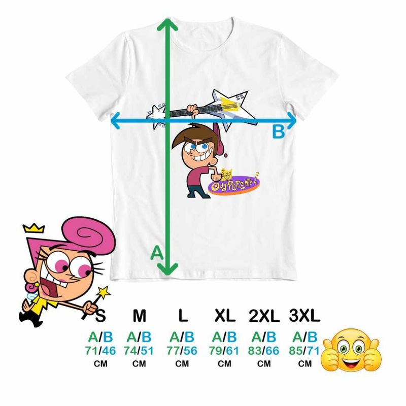 Fashion, accesorii si bijuterii - Barbati - Imbracaminte - Tricouri si bluze barbati - Tricou Barbati Fairly Odd Parents Timmy Turner Chitara Nasii mei Vrajitori, alb, marime M - Infinity.ro