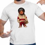 Fashion, accesorii si bijuterii - Barbati - Imbracaminte - Tricouri si bluze barbati - Tricou Barbati Ski Mask Chibi The Slump God, alb, marime S - Infinity.ro