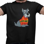 Fashion, accesorii si bijuterii - Barbati - Imbracaminte - Tricouri si bluze barbati - Tricou Barbati Doamna si Vagabondul Jock Catel Scottish Terrier, negru, marime L - Infinity.ro