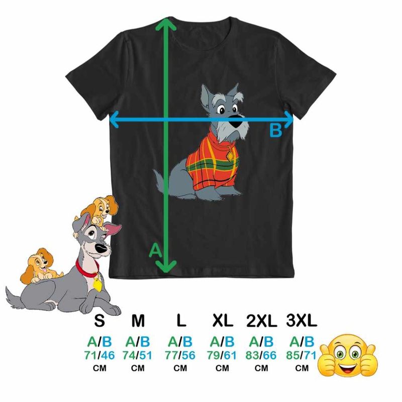 Fashion, accesorii si bijuterii - Barbati - Imbracaminte - Tricouri si bluze barbati - Tricou Barbati Doamna si Vagabondul Jock Catel Scottish Terrier, negru, marime L - Infinity.ro