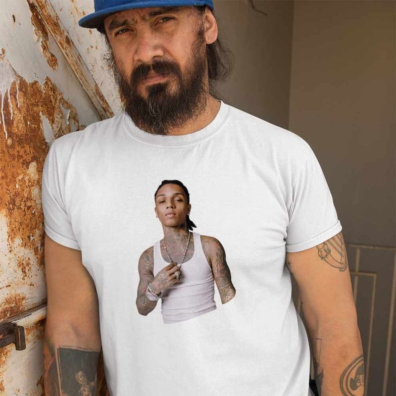 Fashion, accesorii si bijuterii - Barbati - Imbracaminte - Tricouri si bluze barbati - Tricou Barbati Swae Lee Vibe, alb, marime 3XL - Infinity.ro
