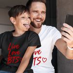Fashion, accesorii si bijuterii - Barbati - Imbracaminte - Tricouri si bluze barbati - Tricou Barbati Live Love BTS Bangtan K-Pop, negru, marime M - Infinity.ro