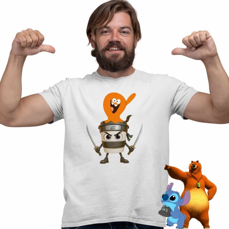 Fashion, accesorii si bijuterii - Barbati - Imbracaminte - Tricouri si bluze barbati - Tricou Barbati Lamput Cappuccino Assassino Naruto, alb, marime XL - Infinity.ro