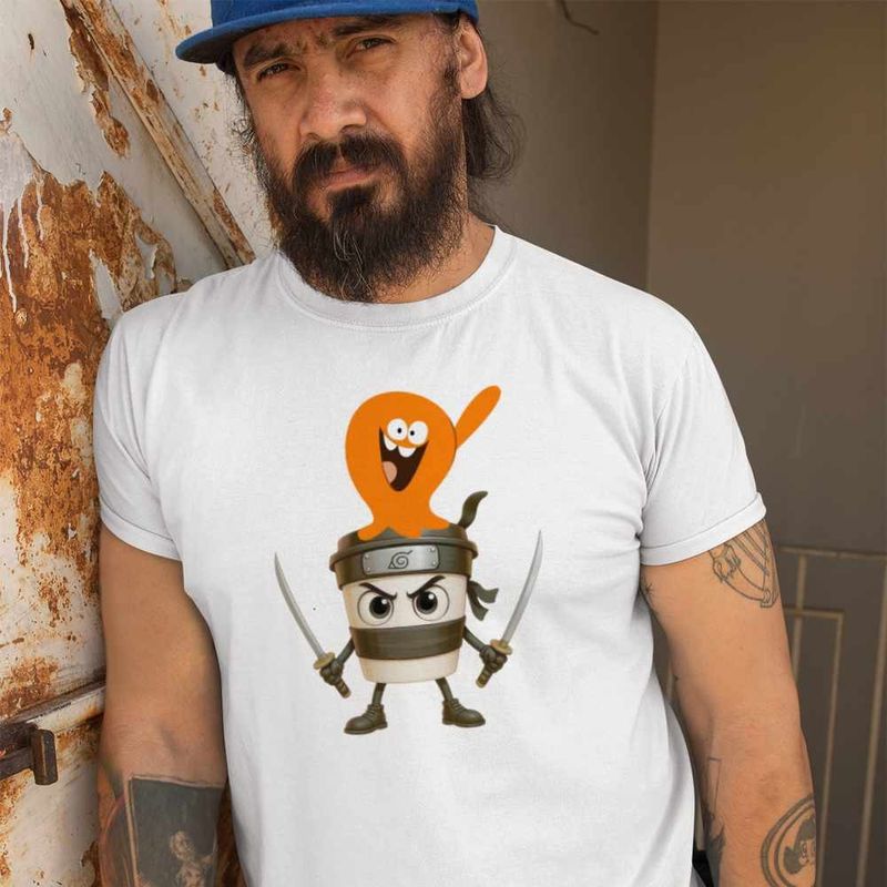 Fashion, accesorii si bijuterii - Barbati - Imbracaminte - Tricouri si bluze barbati - Tricou Barbati Lamput Cappuccino Assassino Naruto, alb, marime XL - Infinity.ro