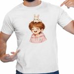 Fashion, accesorii si bijuterii - Barbati - Imbracaminte - Tricouri si bluze barbati - Tricou Barbati Shinee Onew Chibi, alb, marime 2XL - Infinity.ro
