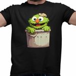 Fashion, accesorii si bijuterii - Barbati - Imbracaminte - Tricouri si bluze barbati - Tricou Barbati The Muppets Oscar Grouch, negru, marime 3XL - Infinity.ro