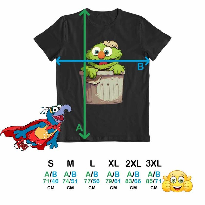 Fashion, accesorii si bijuterii - Barbati - Imbracaminte - Tricouri si bluze barbati - Tricou Barbati The Muppets Oscar Grouch, negru, marime 3XL - Infinity.ro