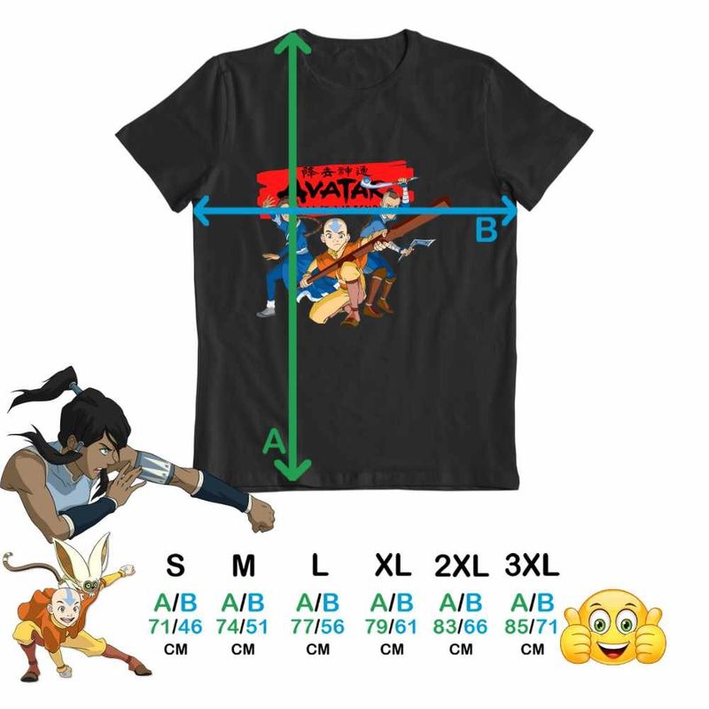 Fashion, accesorii si bijuterii - Barbati - Imbracaminte - Tricouri si bluze barbati - Tricou Barbati Avatar Last Airbender Katara Sokka, negru, marime L - Infinity.ro
