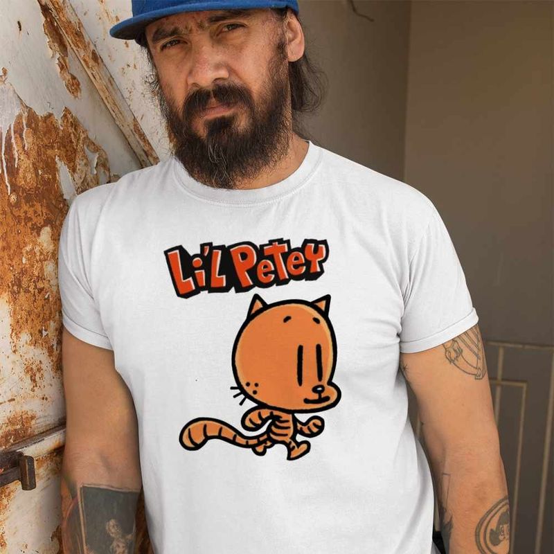 Fashion, accesorii si bijuterii - Barbati - Imbracaminte - Tricouri si bluze barbati - Tricou Barbati Dog Man Lil Petey Pisica Dav Pilkey, alb, marime XL - Infinity.ro